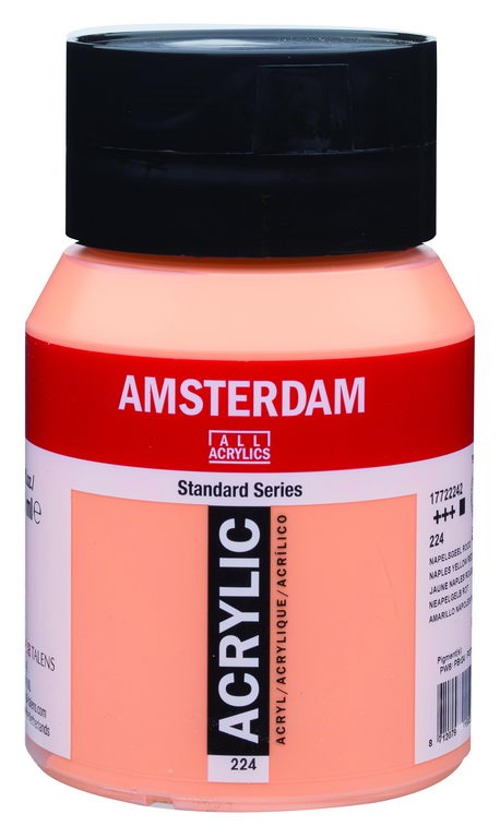 アムステルダムアクリリックカラー500ml #224 ネープルスイエロー